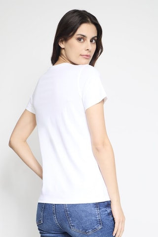 T-shirt en coton organique Rosas Bohemian - Blanc