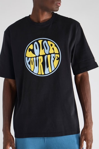 T-shirt en coton biologique Leo - Noir
