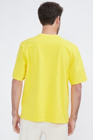 T-shirt en coton organique Leo Funday - Jaune