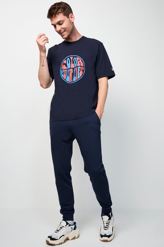 T-shirt Leo Funday - Bleu marine et bleu cobalt
