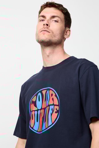 T-shirt Leo Funday - Bleu marine et bleu cobalt