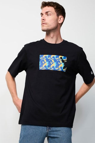 T-shirt Leo Monogram - Noir