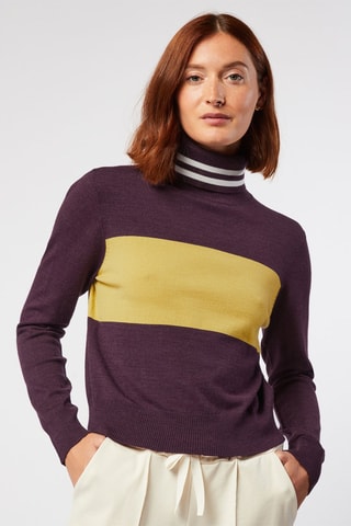 Camisola 
Violeta e amarelo