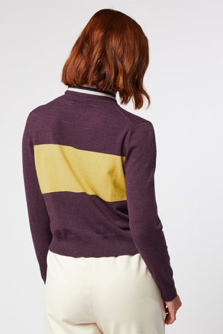Camisola 
Violeta e amarelo