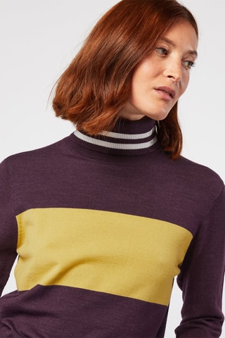 Camisola 
Violeta e amarelo