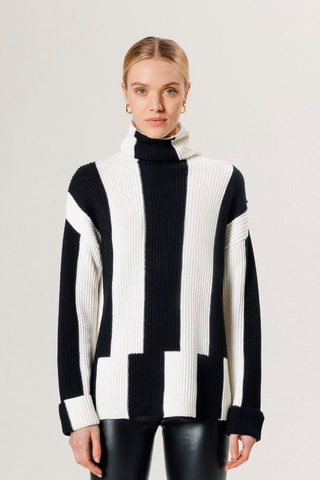 Camisola em lã merino - Preto