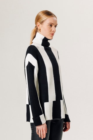 Camisola em lã merino - Preto