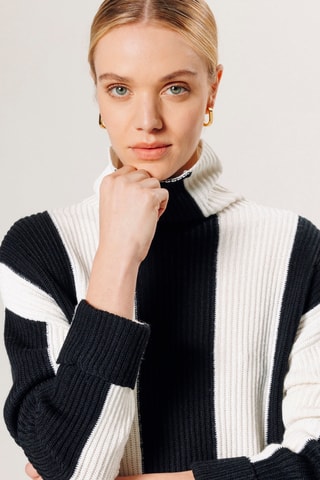 Camisola em lã merino - Preto