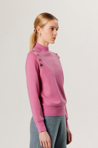 Camisola em lã merino - Rosa