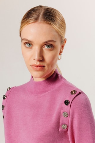 Camisola em lã merino - Rosa