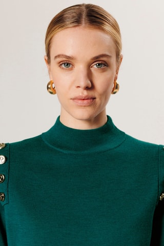Camisola em lã merino - Verde
