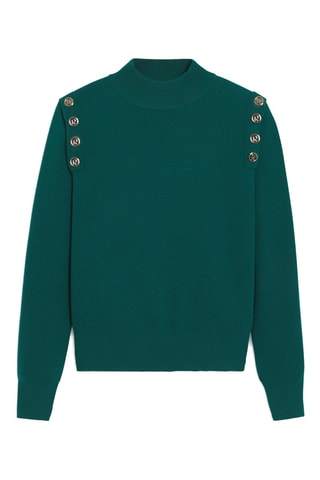 Camisola em lã merino - Verde