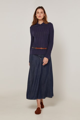 Pull en laine - Bleu marine