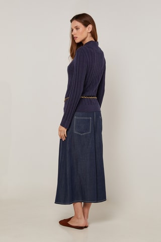 Pull en laine - Bleu marine