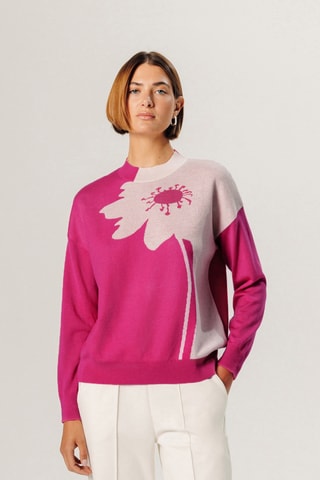 Camisola em lã merino - Rosa