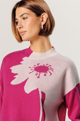 Camisola em lã merino - Rosa