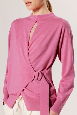 Camisola em lã merino - Rosa