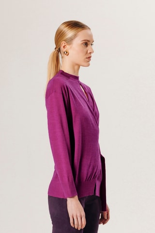 Camisola em lã merino - Violeta