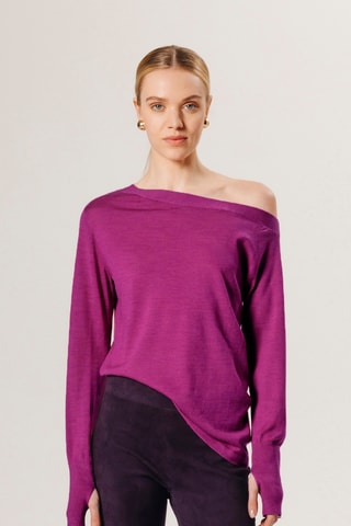 Camisola em lã merino - Violeta