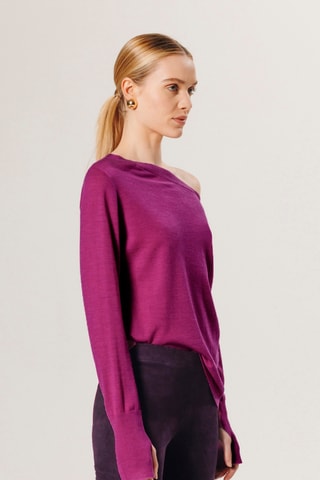 Camisola em lã merino - Violeta