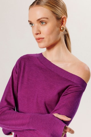 Camisola em lã merino - Violeta