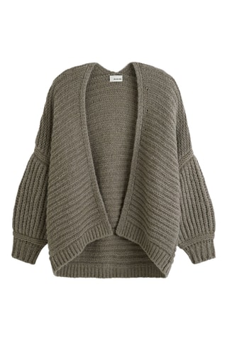 Casaco de malha oversize em alpaca - Toupeira