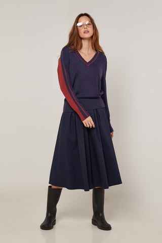 Pull en laine - Bleu marine