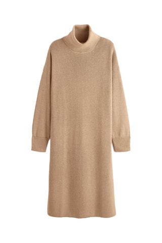 Vestido direito - Castanho-claro