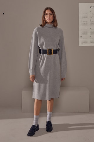 Vestido direito - Cinzento