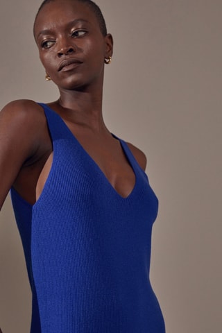 Vestido sem mangas - Azul