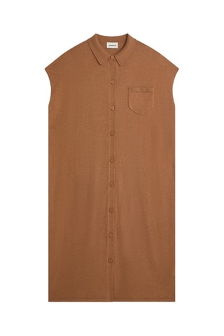 Vestido-camisa - Castanho