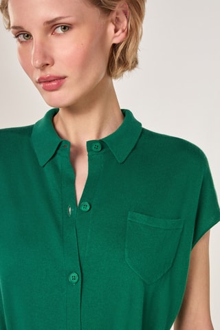 Vestido-camisa - Verde