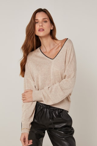 Pull en laine - Beige