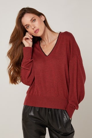 Camisola de lã - Vermelho