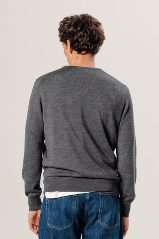 Camisola em lã merino - Cinzento