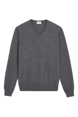 Camisola em lã merino - Cinzento