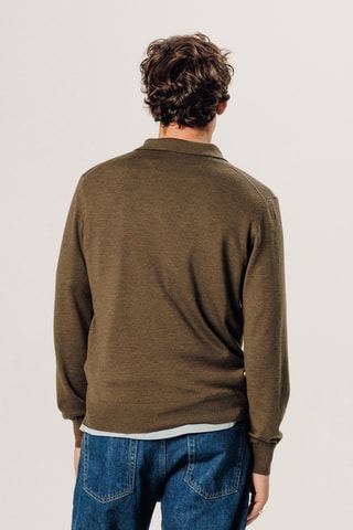 Camisola em lã merino - Castanho