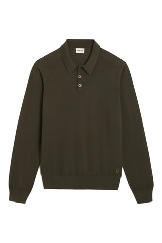 Camisola em lã merino - Verde-escuro