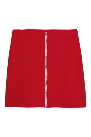 Minissaia em lã - Vermelho