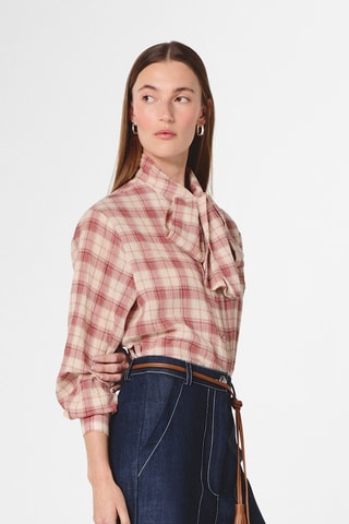 Camisa - Rosa e bege