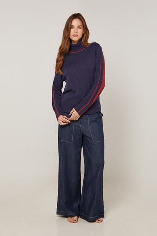 Pull en laine - Bleu