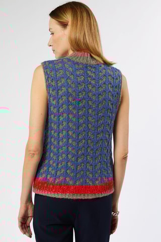 Colete em alpaca - Azul