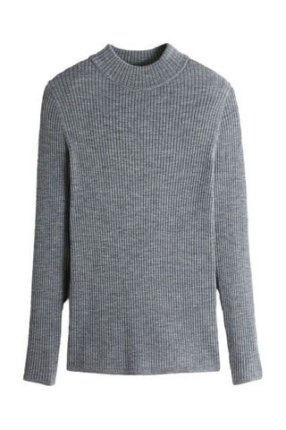 Camisola em lã merino - Cinzento