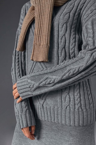 Camisola em lã merino - Cinzento
