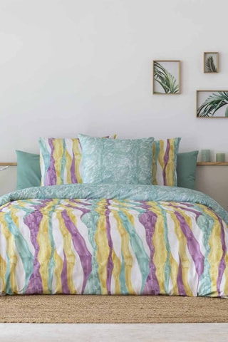Housse de couette en coton 57 fils/cm² Ethan - Gris