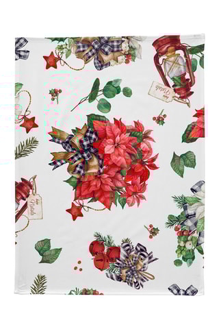2 torchons Ribbon Blanc et rouge