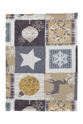 2 torchons Rustic Gris et beige