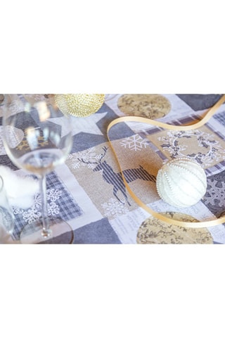 Nappe Rustic Blanc et gris