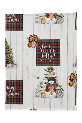 2 torchons de cuisine Holly Jolly - Blanc et rouge