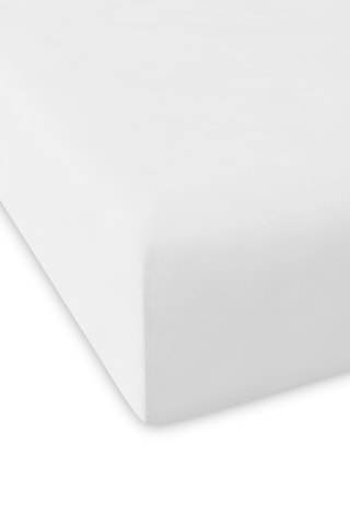 Drap-housse en coton 57 fils/cm Casual - Blanc